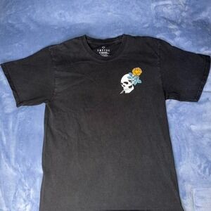 Empyre Men shirt size m Black Skull Rose Nothing Is Certain Anything Is Possible